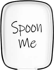 Spoon Rest For Kitchen Counter, 5.8?4.45 Inch, Ceramic Spoon Holder For Stove Top or Counter Top, Perfect for Placing Kitchen Utensils, Ladle, Coffee Spoons, Cooking spoons, Spatula, Tongs & More